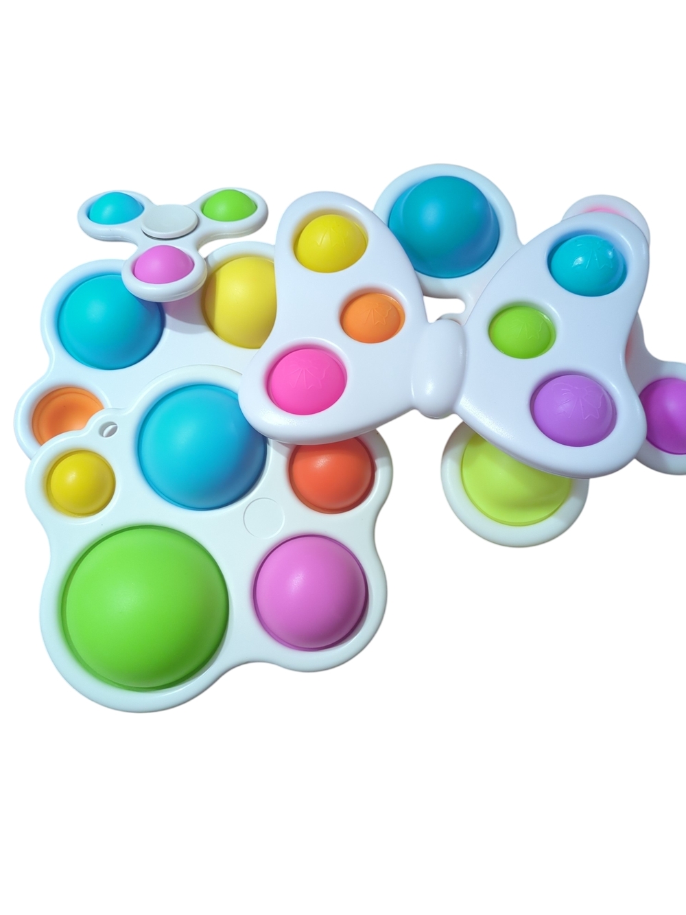 Multicolor Pop Sensory Fidget Set for Kids - White Base